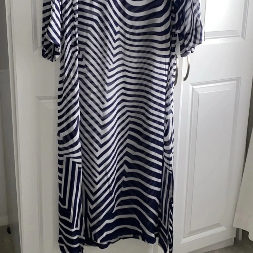 Soft Surroundings Maxi Dress 1 Piece Sheer Swimsuit‎ Cover Up Medium